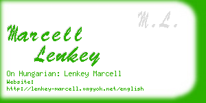 marcell lenkey business card